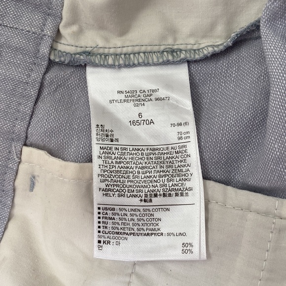 Two-tone Gap Blue Linen-Blend Shorts - Picture 5 of 5